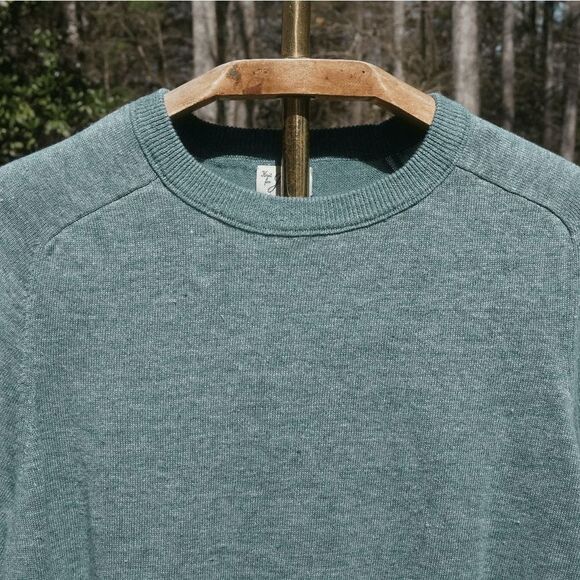 J.Crew Teal Green Linen Blend Knit Sweater - Picture 7 of 7